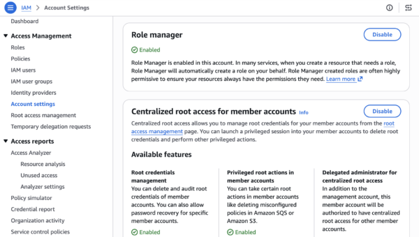 Figure 1: Enable Role Manager