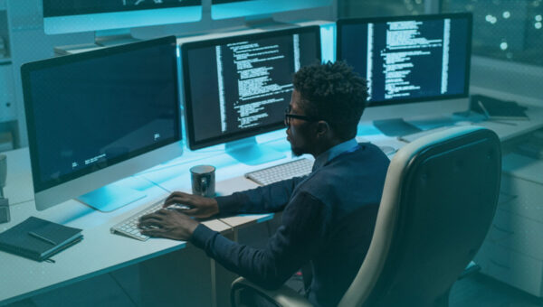 Person on a computer