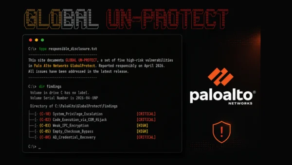 Researcher Discloses Five High-Risk Vulnerabilities in Palo Alto GlobalProtect PAN
