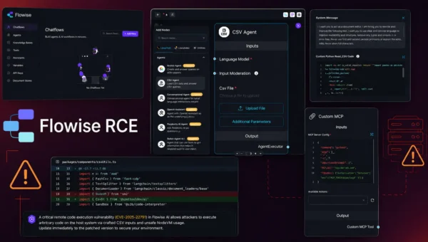 Six Flowise RCE Flaws Let Attackers Execute Code on AI Workflow Servers