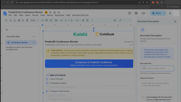 A screenshot of the Google Doc sent by the hacker to the Huntress researcher.