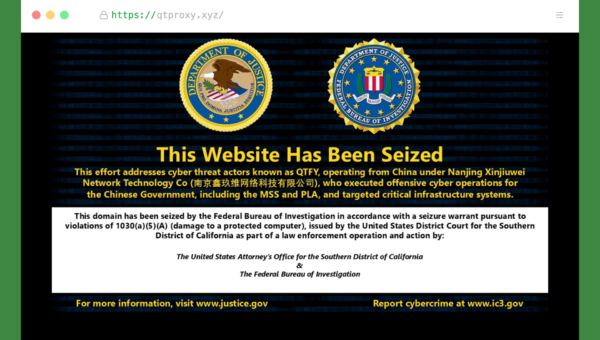 an FBI seizure notice