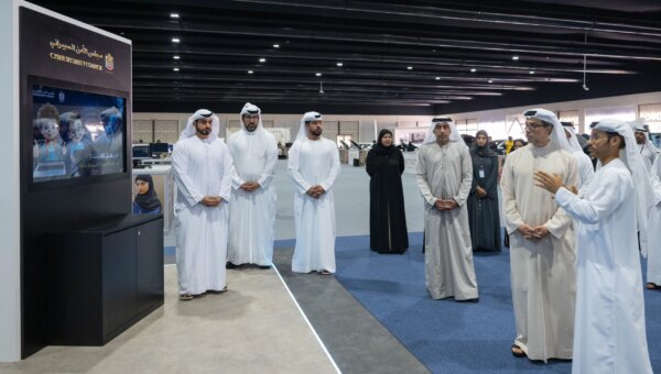 UAE vice president Sheikh Mansour bin Zayed Al Nahyan visits the pavilion of the UAE Cyber Security Council at the Sheikh Zayed Summer Festival. The Council has not said if the latest cyberattack was carried out by a foreign state