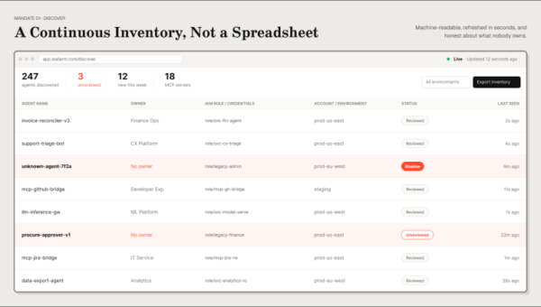 Live AI Agent Inventory Dashboard
