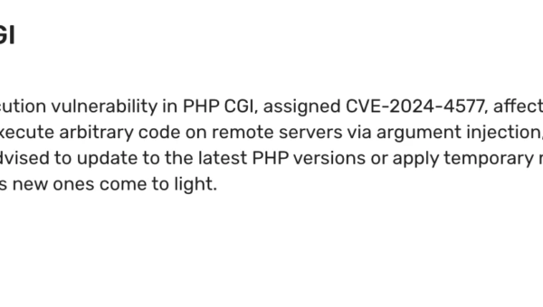 CVE-2024-4577 RCE in PHP CGI: Everything you need to know