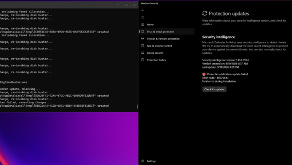 Chaotic Eclipse Released BigDiskBuster, A PoC For Windows Defender Update DoS Zero-Day