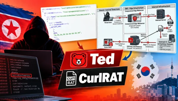 DPRK-Linked Hackers Deploy Ted Backdoor and CurlRAT Against South Korean Firms