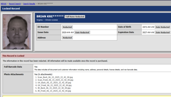 Dark Web Service Nexus Sells 153M+ Driver's Licenses