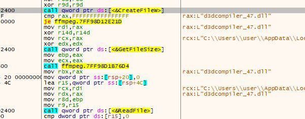ffmpeg.dll referencing the d3dcompiler_47.dll file