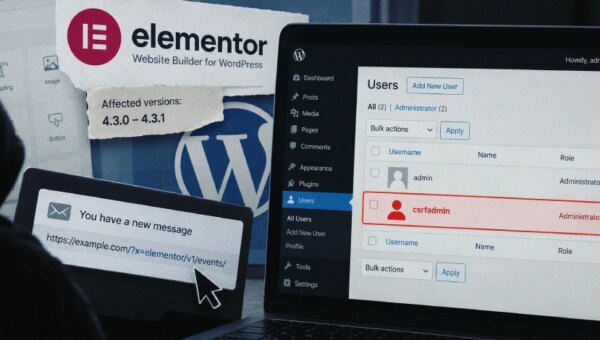 Elementor CSRF Flaw Lets Attackers Take Over Sites After Admin Clicks Crafted Link