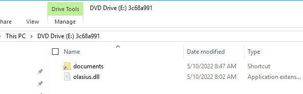 Initial infection - Windows shortcut & DLL
