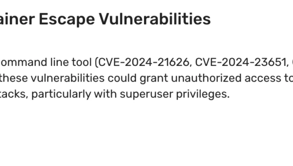 Leaky Vessels: Deep Dive on Container Escape Vulnerabilities