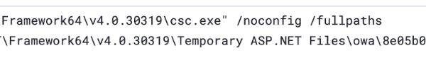 The attacker uses the C# compiler to prepare a .NET webshell for use