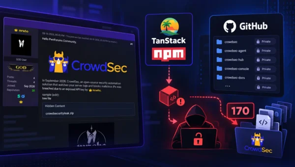 TanStack Supply Chain Attack Lets Hackers Steal 170 Private CrowdSec GitHub Repositories