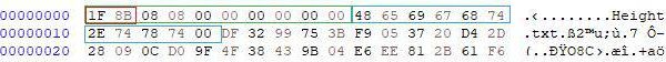 GZip header and footer