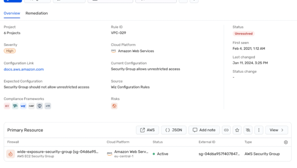 Wiz remediation and response for security best practices