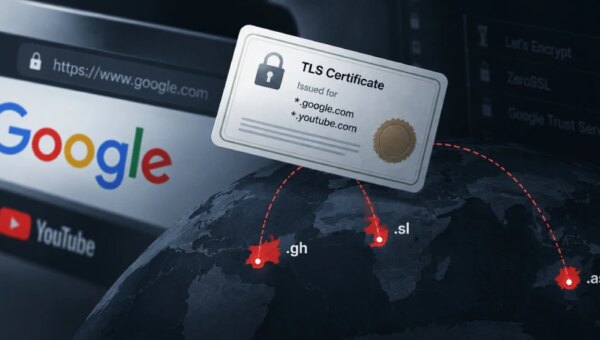Attackers Hijack .gh, .sl, and .as Registries to Obtain Certificates for Google Domains