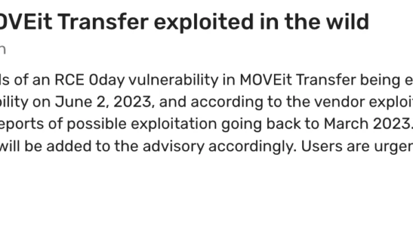 CVE-2023-34362 RCE vulnerability in MOVEit Transfer exploited in the wild: everything you need to know