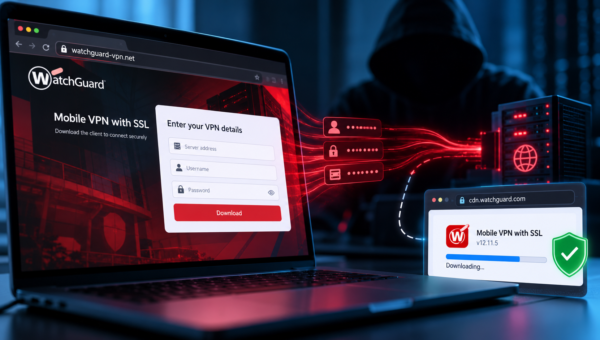 Fake WatchGuard VPN site steals credentials, then serves the genuine signed client