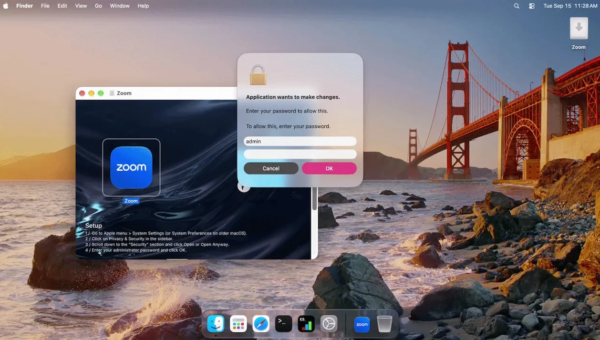Fake Zoom installer hides macOS backdoor CloudSyncD