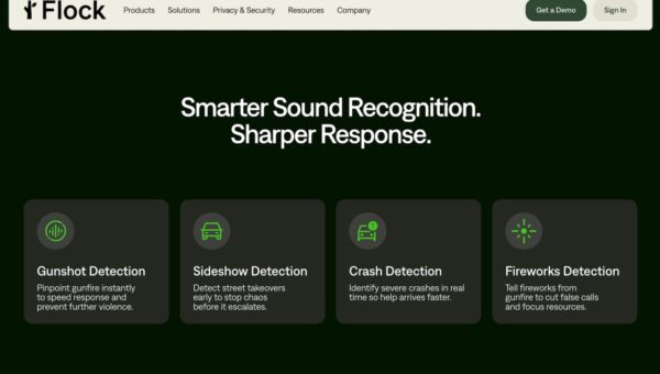 Flock CEO says its microphones detect 'just gunshots' — its website says different