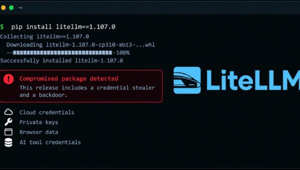 LiteLLM Compromised in Supply Chain Attack Delivering Credential Stealer and Backdoor