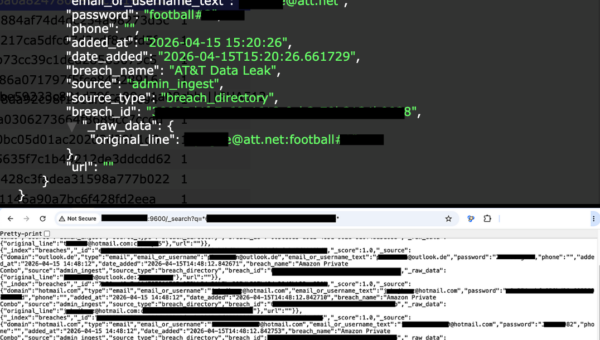 Vibetech Database Exposes 13.7M Records Including AT&T and FBI Data